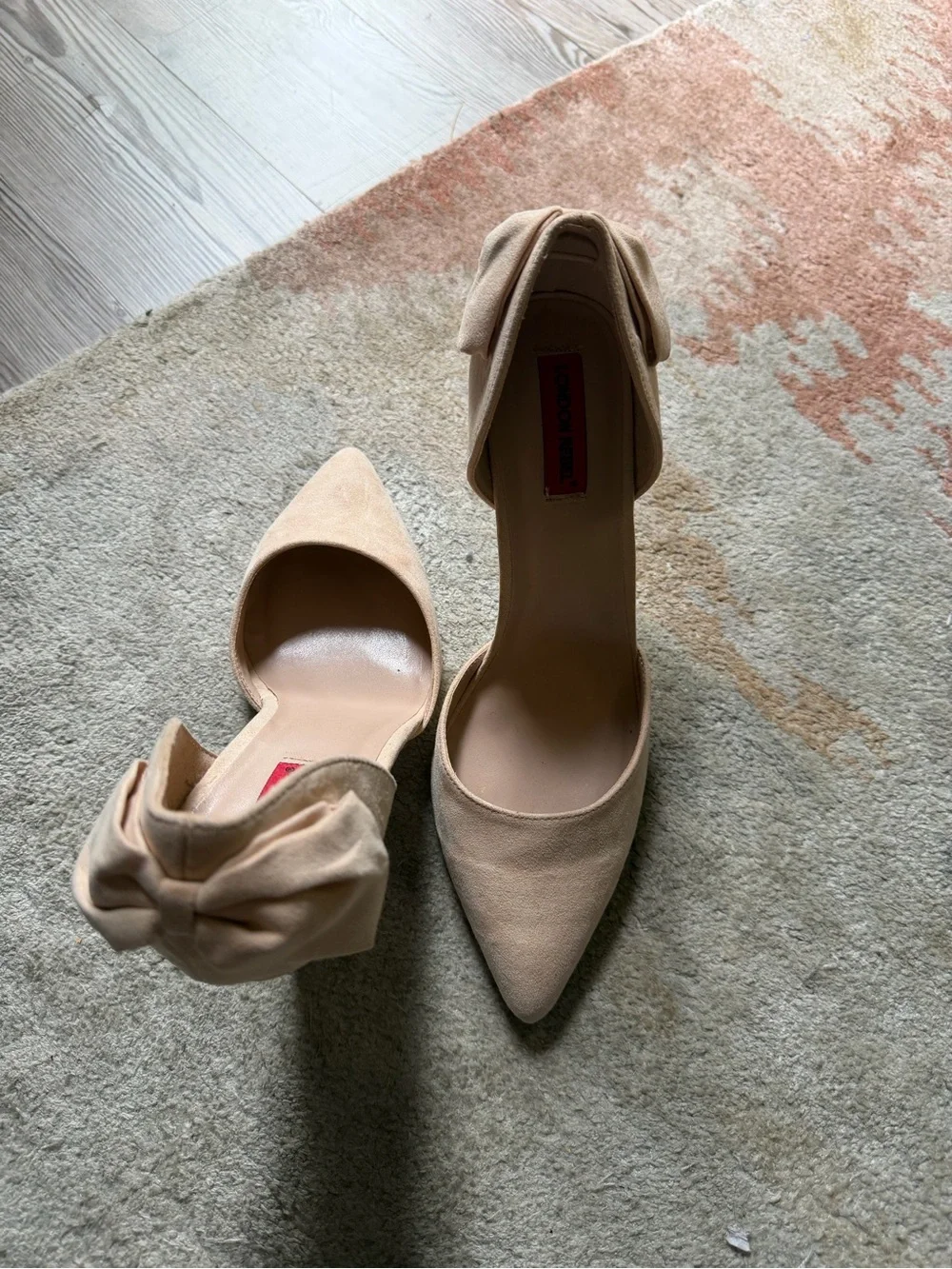 Karen Millen Nude Bow-Back Pointed-Toe Pumps - Women Shoes